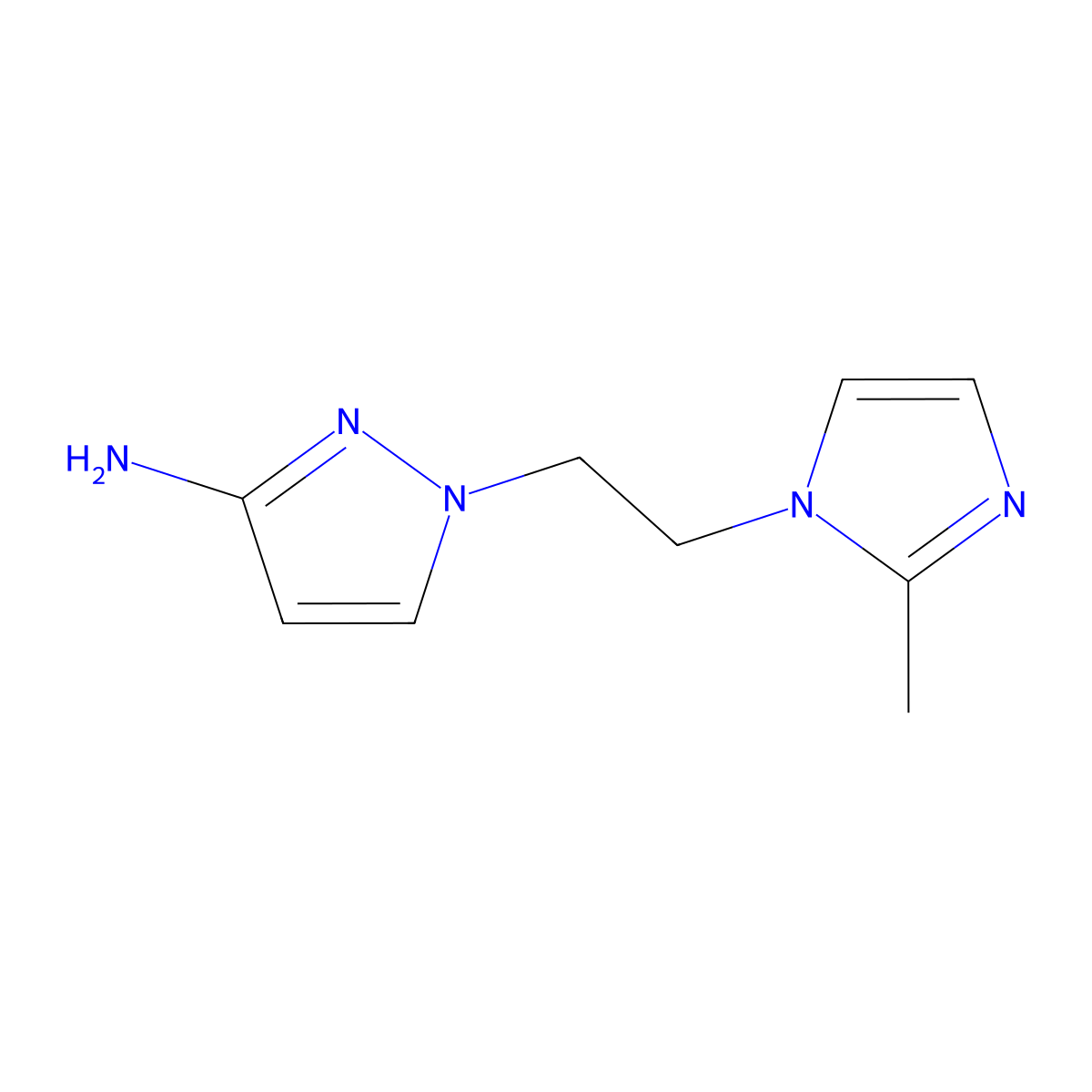 1-[2-(2-Methyl-1H-imidazol-1-YL)ethyl]-1H-pyrazol-3-amine molecular structure, CAS 1250950-83-4