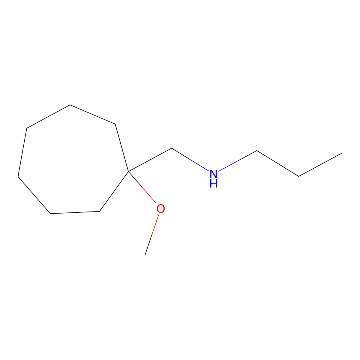 [(1-Methoxycycloheptyl)methyl](propyl)amine molecular structure, CAS 1250955-03-3