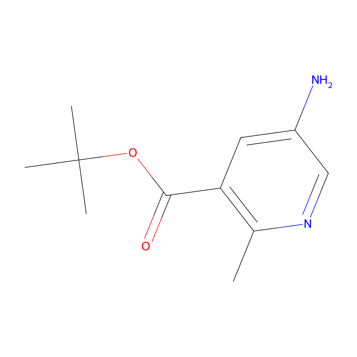tert-Butyl 5-amino-2-methylnicotinate molecular structure, CAS 1250956-12-7
