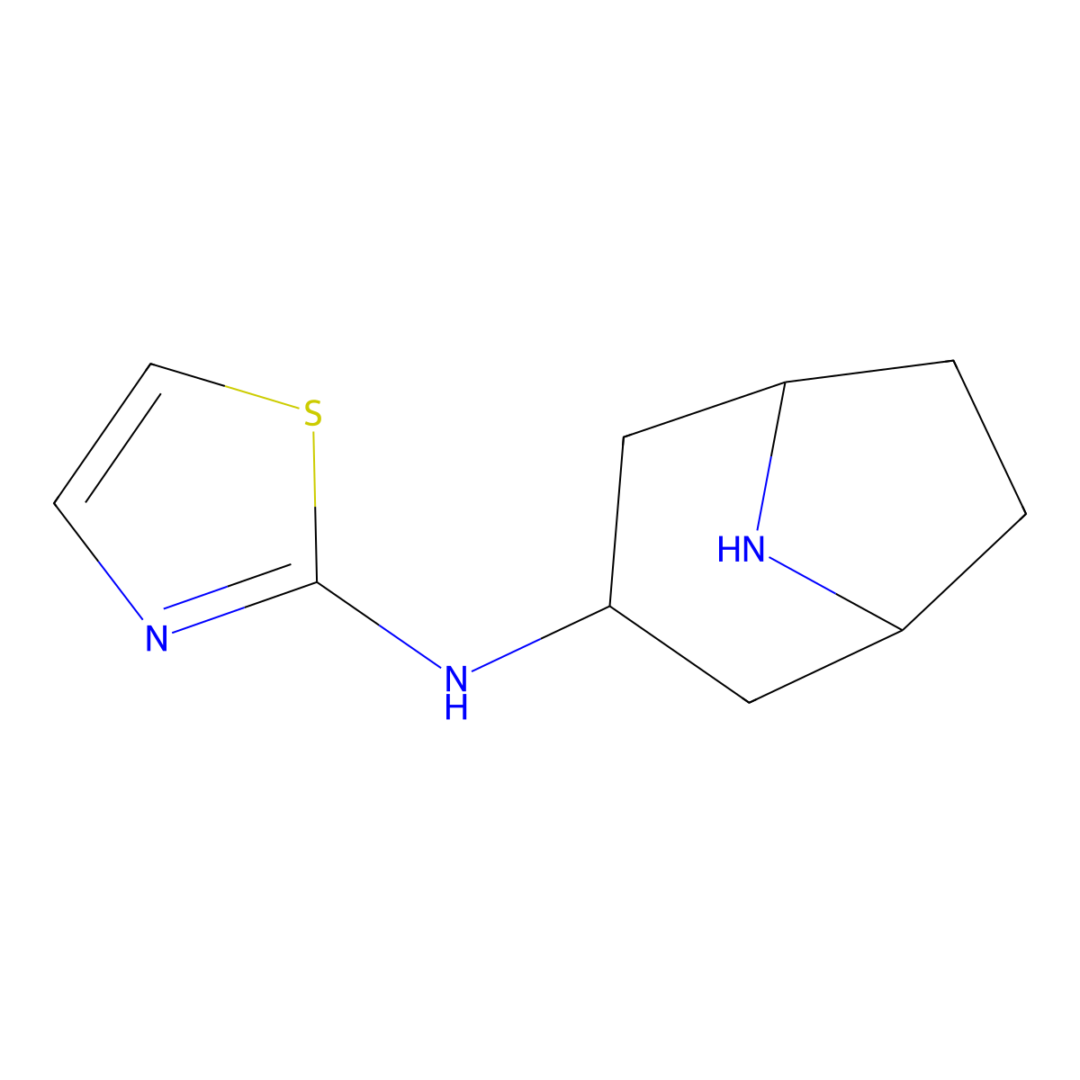 N-(1,3-thiazol-2-yl)-8-azabicyclo[3.2.1]octan-3-amine molecular structure, CAS 1250956-33-2