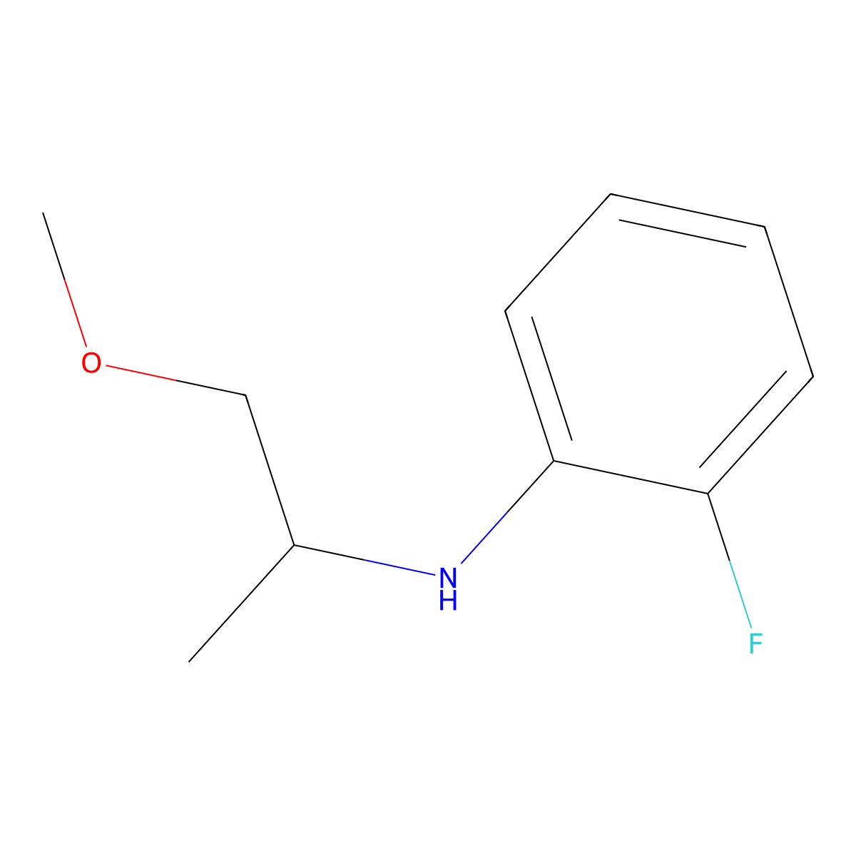 2-fluoro-N-(1-methoxypropan-2-yl)aniline molecular structure, CAS 1250956-34-3