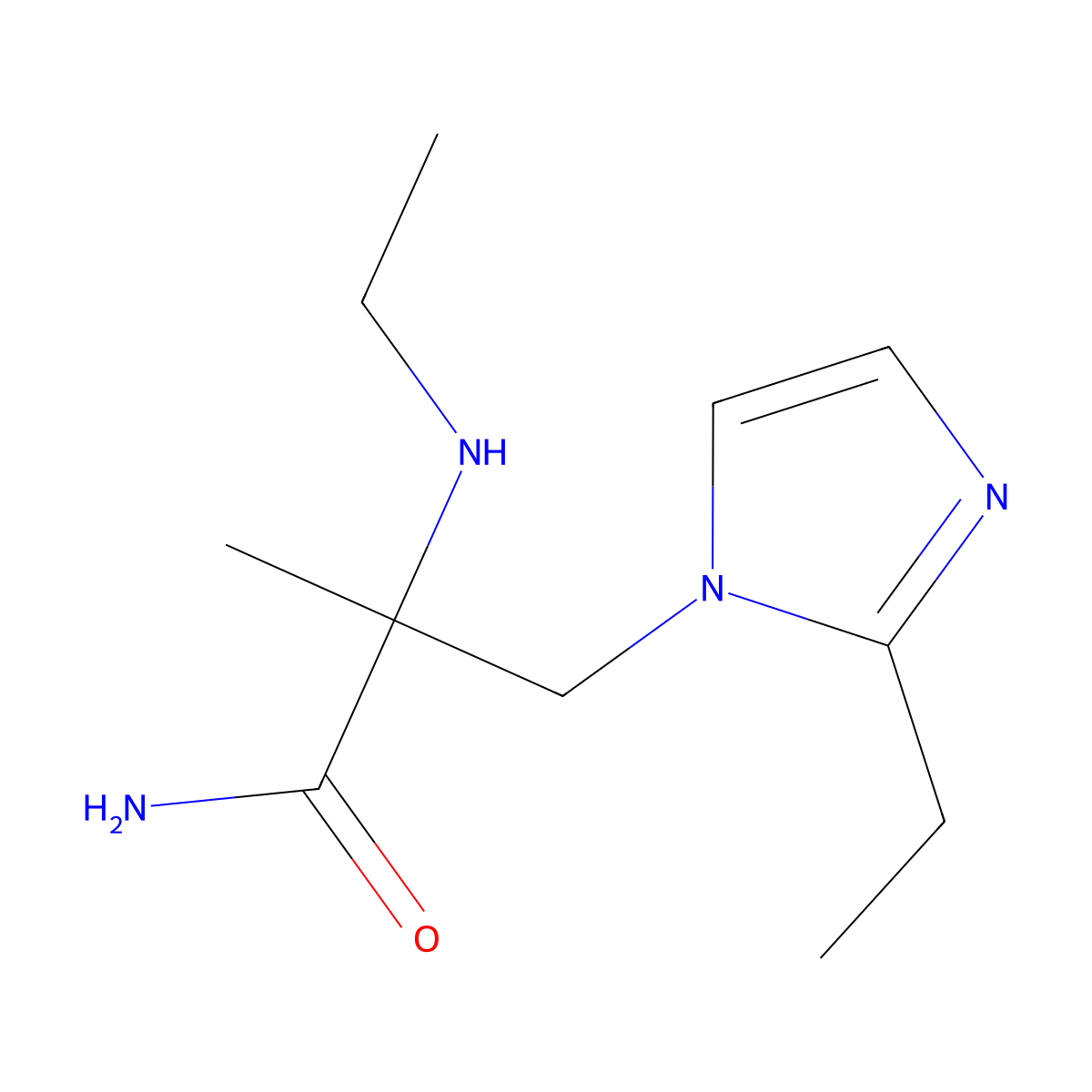 3-(2-Ethyl-1h-imidazol-1-yl)-2-(ethylamino)-2-methylpropanamide molecular structure, CAS 1250957-45-9