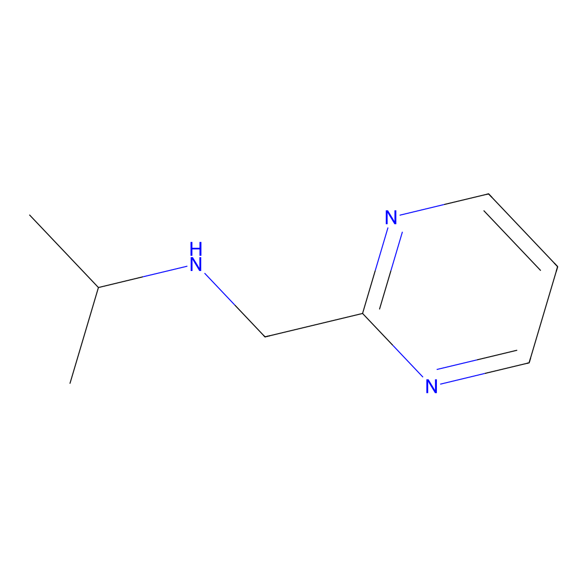 (Propan-2-yl)[(pyrimidin-2-yl)methyl]amine molecular structure, CAS 1250959-06-8