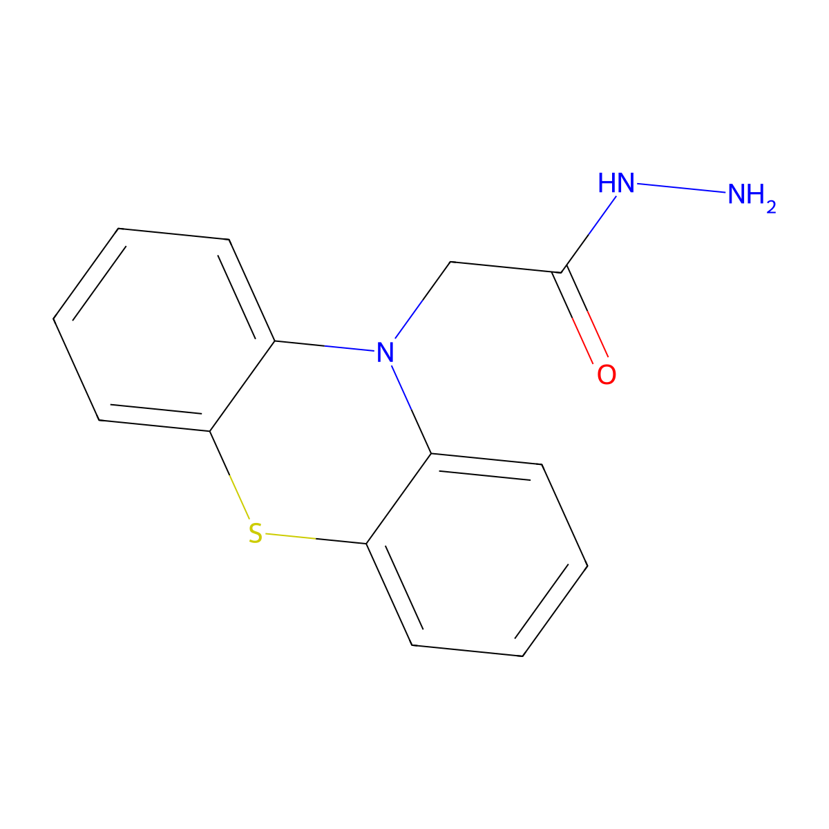 2-(10H-phenothiazin-10-yl)acetohydrazide molecular structure, CAS 125096-15-3