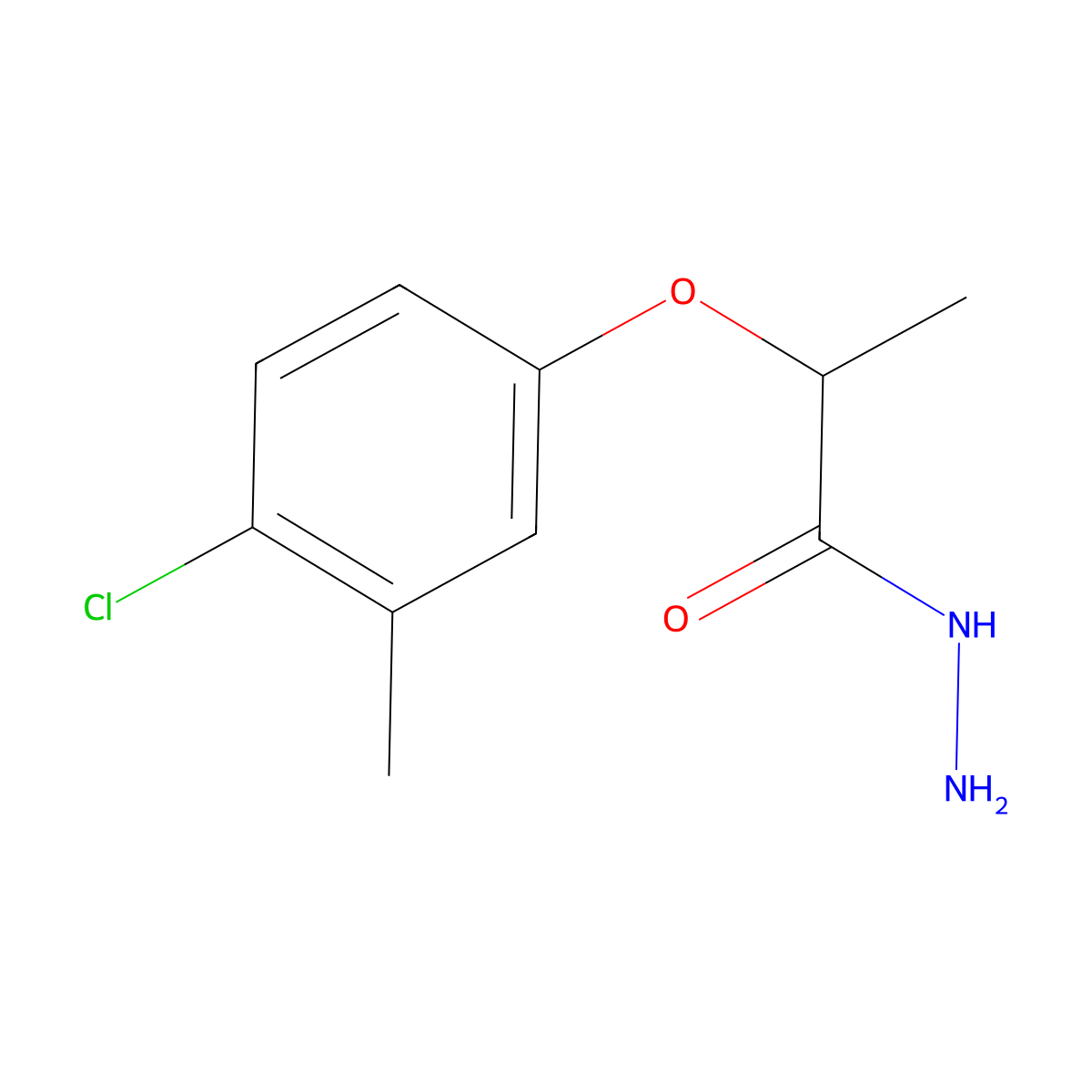 2-(4-Chloro-3-methylphenoxy)propanohydrazide molecular structure, CAS 125096-54-0