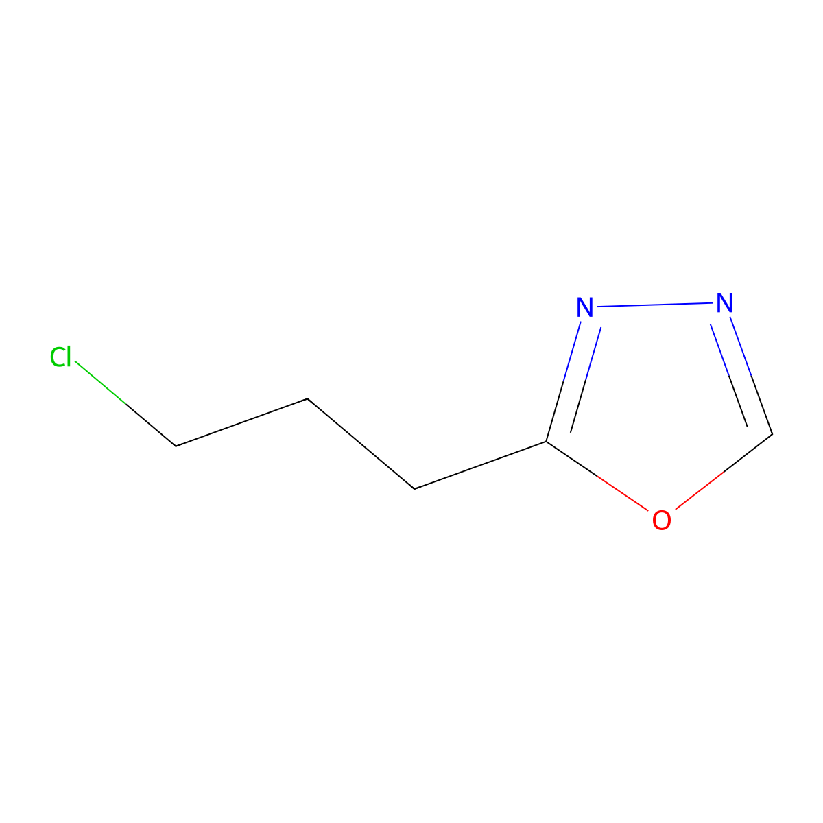 2-(3-Chloropropyl)-1,3,4-oxadiazole molecular structure, CAS 1250961-59-1