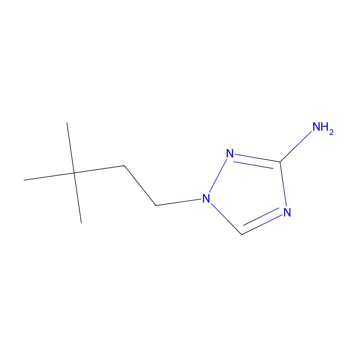 1-(3,3-Dimethylbutyl)-1H-1,2,4-triazol-3-amine molecular structure, CAS 1250965-77-5