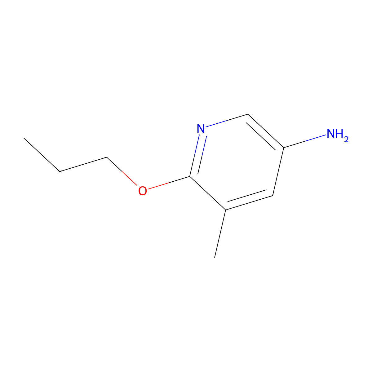 5-Methyl-6-propoxypyridin-3-amine molecular structure, CAS 1250966-42-7