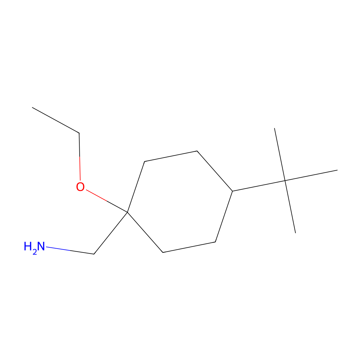 (4-Tert-butyl-1-ethoxycyclohexyl)methanamine molecular structure, CAS 1250967-19-1
