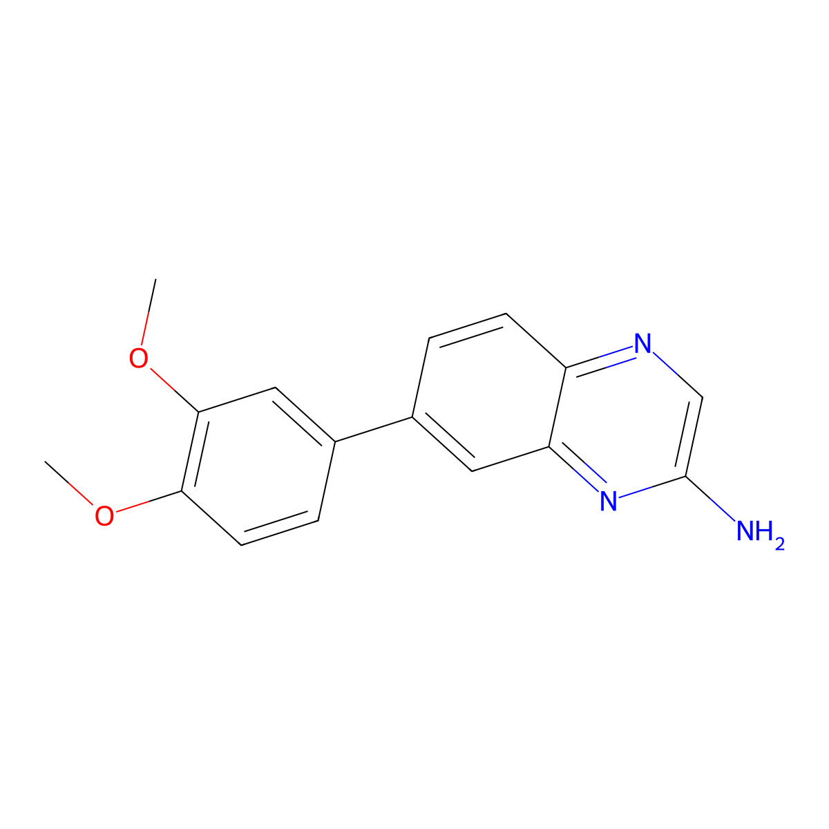 7-(3,4-Dimethoxyphenyl)quinoxalin-2-amine molecular structure, CAS 1250968-64-9
