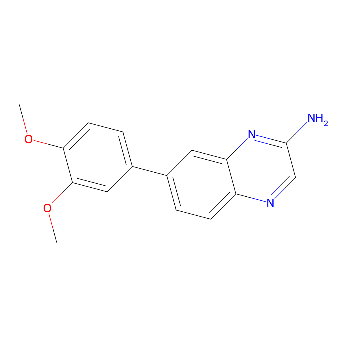 7-(3,4-Dimethoxyphenyl)quinoxalin-2-amine molecular structure, CAS 1250968-64-9