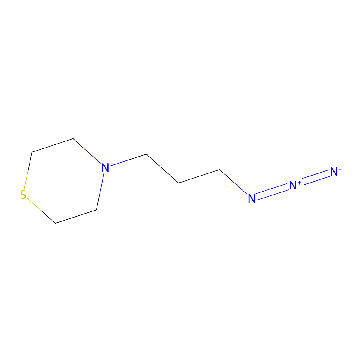 4-(3-Azidopropyl)thiomorpholine molecular structure, CAS 1250971-38-0