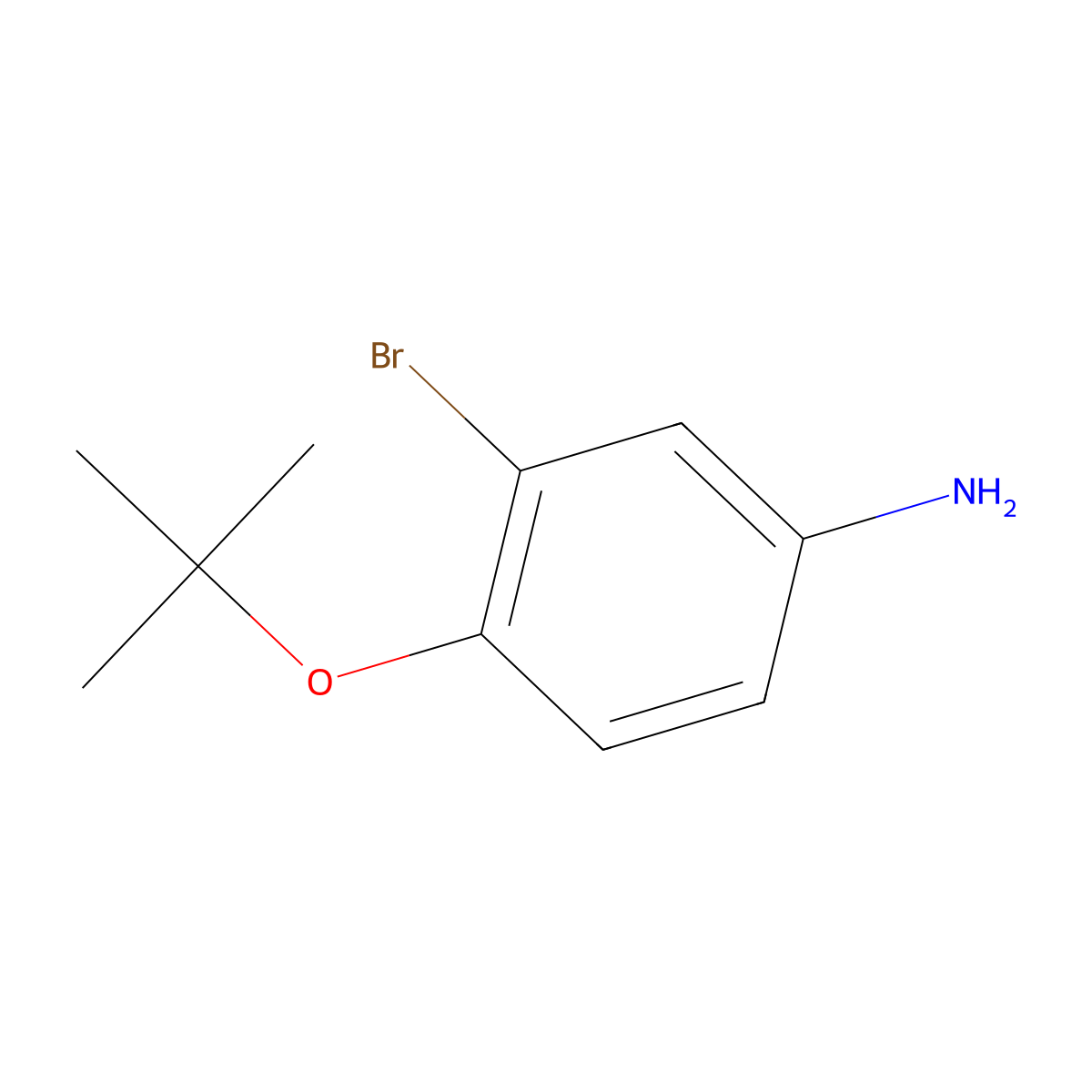 3-Bromo-4-(tert-butoxy)aniline molecular structure, CAS 1250972-10-1