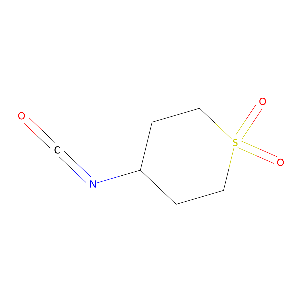 4-Isocyanato-1lambda6-thiane-1,1-dione molecular structure, CAS 1250972-29-2