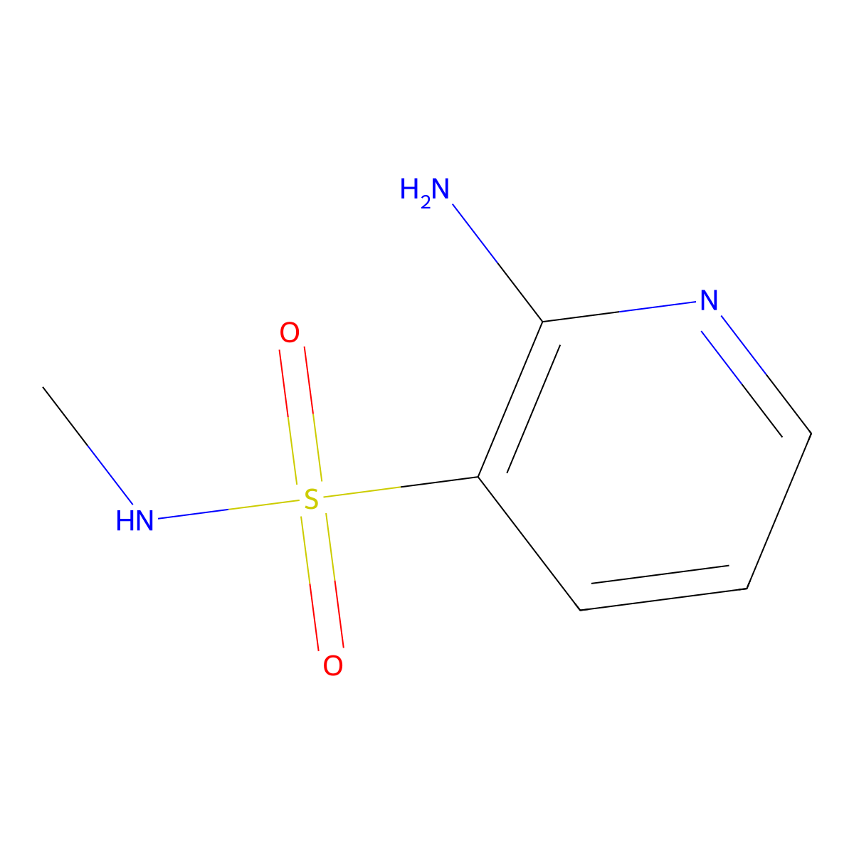 2-amino-N-methylpyridine-3-sulfonamide molecular structure, CAS 1250972-58-7