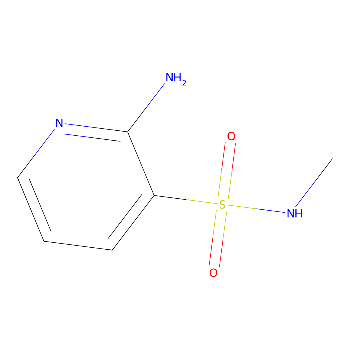 2-amino-N-methylpyridine-3-sulfonamide molecular structure, CAS 1250972-58-7