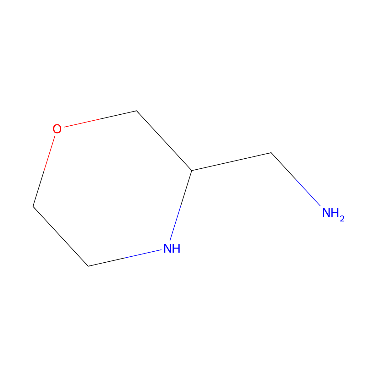 (S)-Morpholin-3-ylmethanamine molecular structure, CAS 1250973-43-3