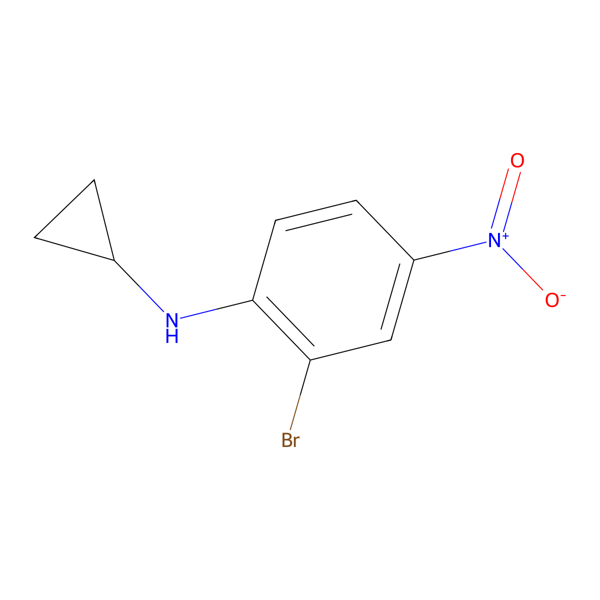 2-Bromo-N-cyclopropyl-4-nitroaniline molecular structure, CAS 1250973-55-7