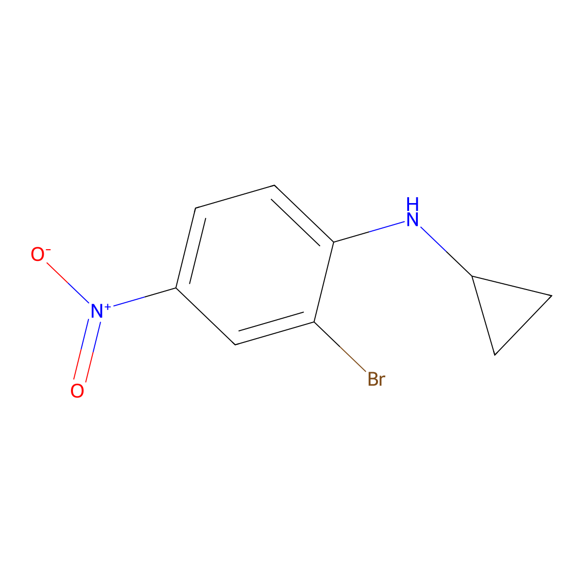2-Bromo-N-cyclopropyl-4-nitroaniline molecular structure, CAS 1250973-55-7