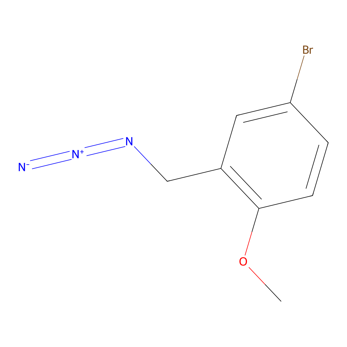 2-(Azidomethyl)-4-bromo-1-methoxybenzene molecular structure, CAS 1250974-50-5