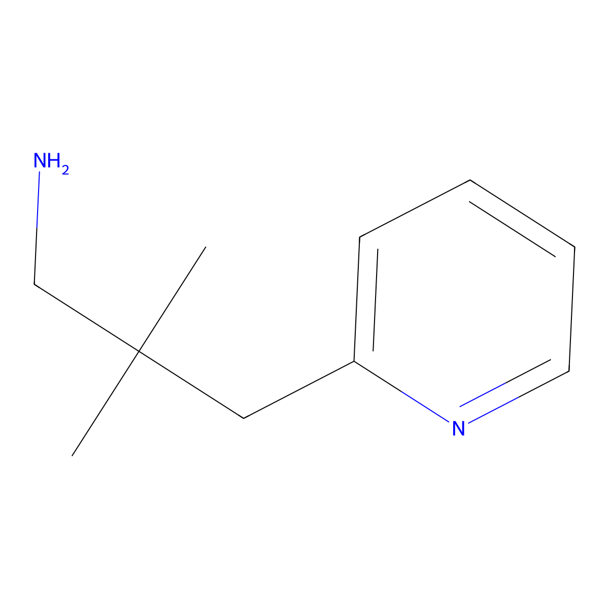 2,2-Dimethyl-3-(pyridin-2-yl)propan-1-amine molecular structure, CAS 1250974-82-3