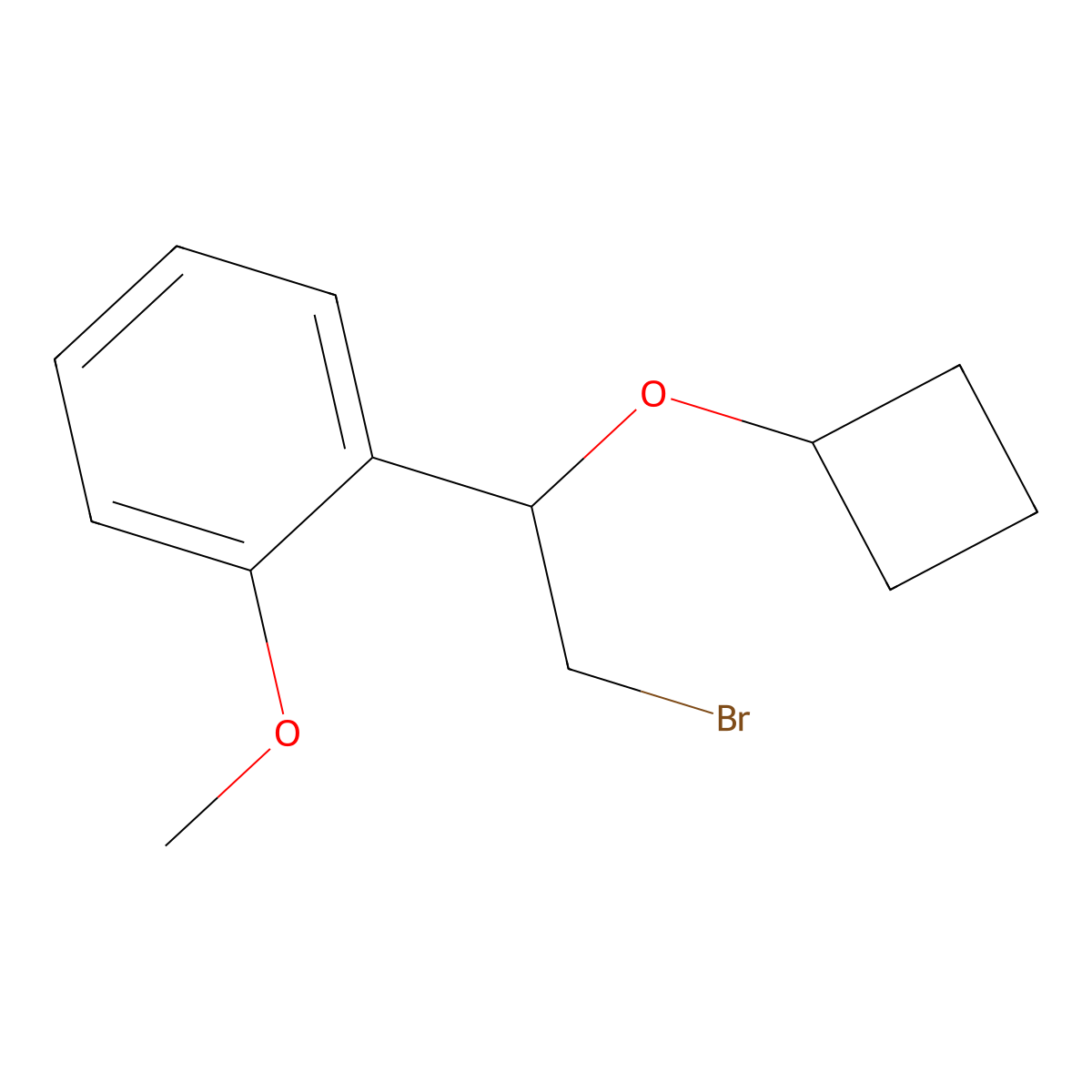 1-(2-Bromo-1-cyclobutoxyethyl)-2-methoxybenzene molecular structure, CAS 1250977-17-3