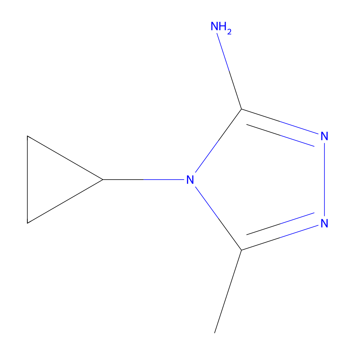 4-cyclopropyl-5-methyl-4H-1,2,4-triazol-3-amine molecular structure, CAS 1250978-93-8