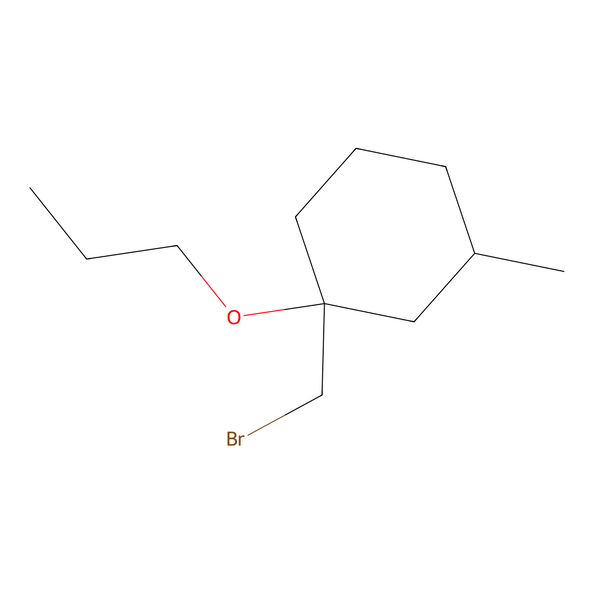 1-(Bromomethyl)-3-methyl-1-propoxycyclohexane molecular structure, CAS 1250979-23-7