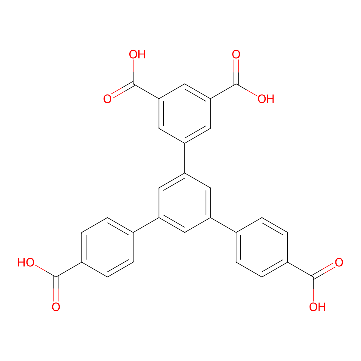 5'-(4-Carboxyphenyl)-[1,1':3',1''-terphenyl]-3,4'',5-tricarboxylic acid molecular structure, CAS 1250980-04-1