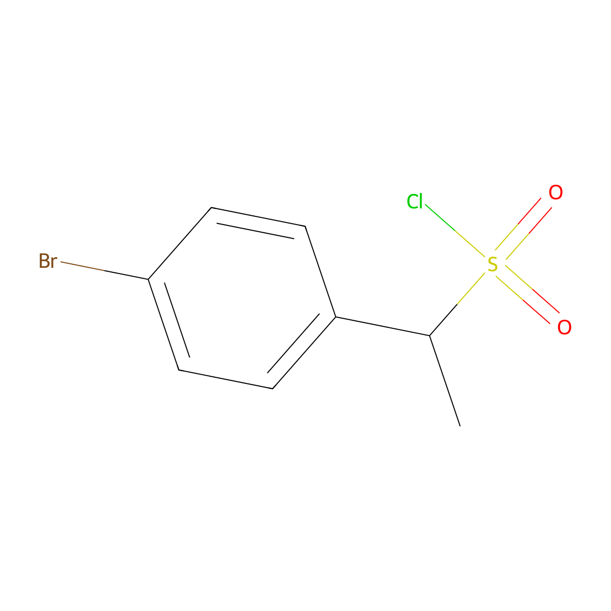 1-(4-Bromophenyl)ethane-1-sulfonyl chloride molecular structure, CAS 1250981-17-9