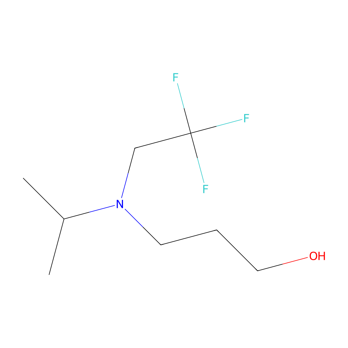 3-[(Propan-2-yl)(2,2,2-trifluoroethyl)amino]propan-1-ol molecular structure, CAS 1250982-95-6