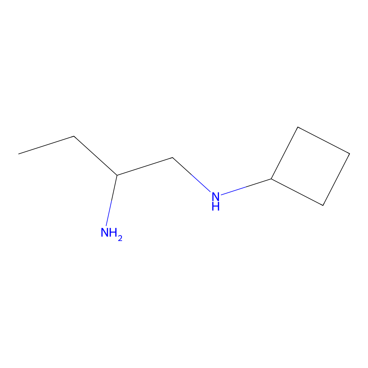 N1-cyclobutylbutane-1,2-diamine molecular structure, CAS 1250984-05-4