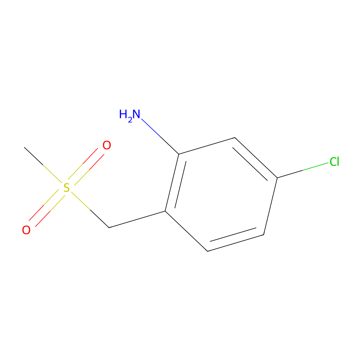 5-Chloro-2-(methanesulfonylmethyl)aniline molecular structure, CAS 1250988-11-4