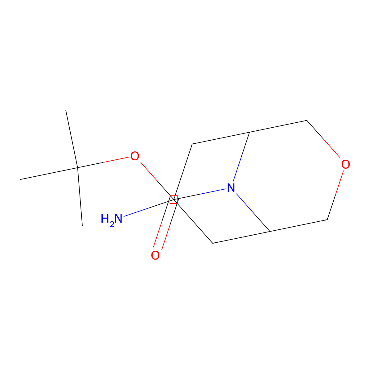 Tert-butyl 7-amino-3-oxa-9-azabicyclo[3.3.1]nonane-9-carboxylate molecular structure, CAS 1250991-27-5