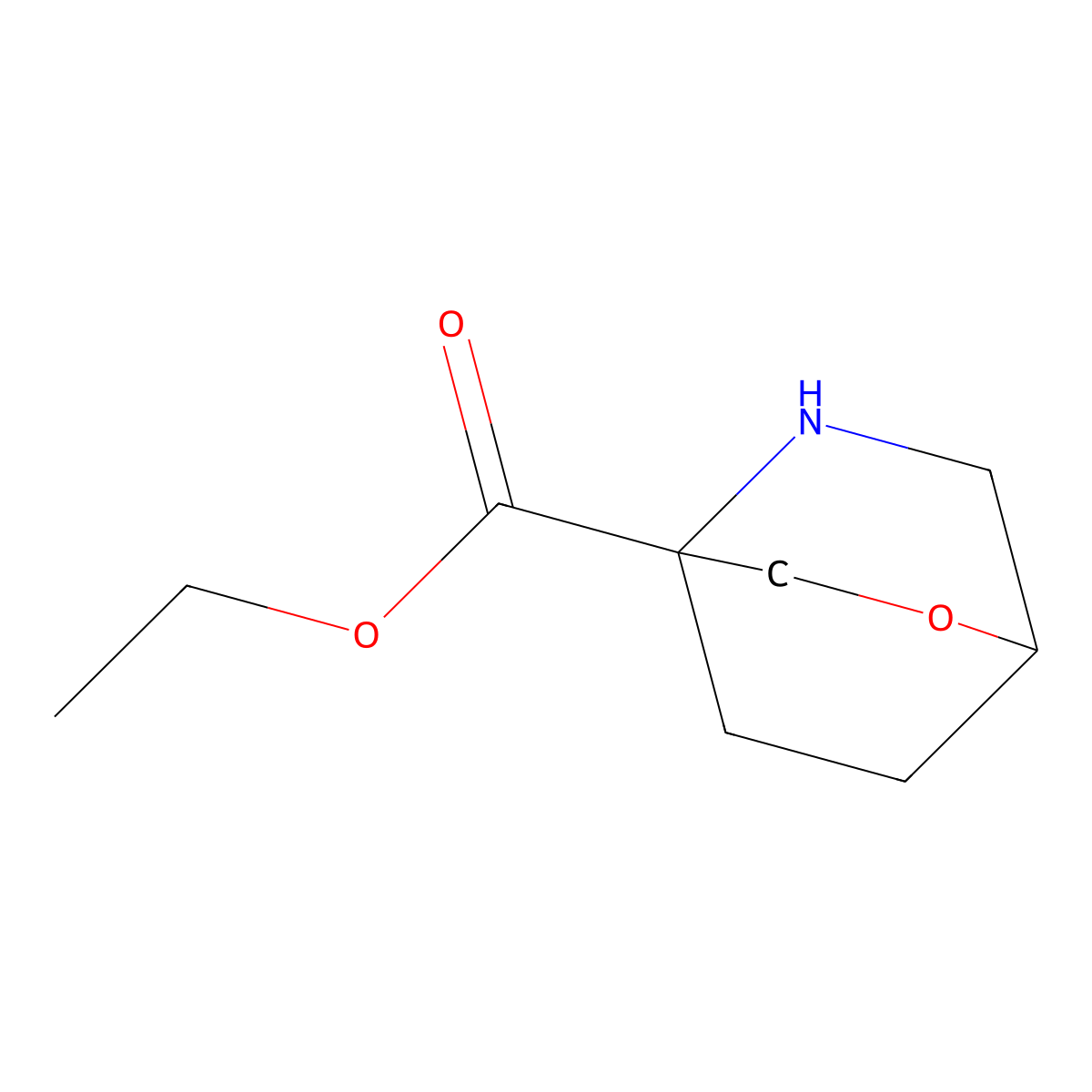 2-Oxa-5-aza-bicyclo[2.2.2]octane-4-carboxylic acid ethyl ester molecular structure, CAS 1250992-36-9