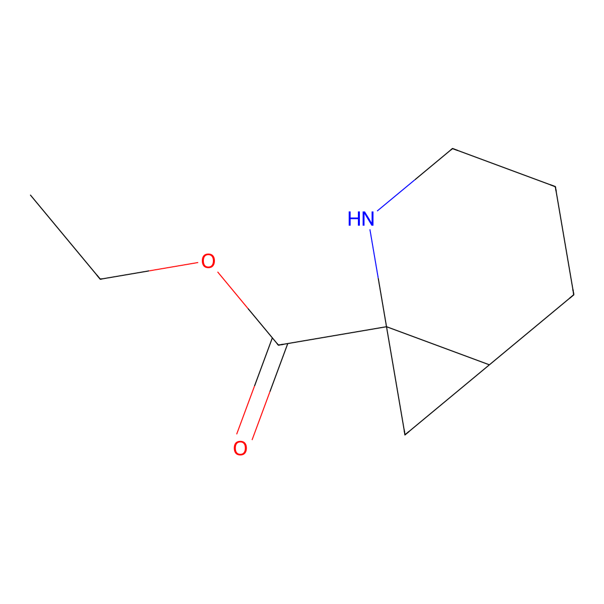 Ethyl 2-azabicyclo(4.1.0)heptane-1-carboxylate molecular structure, CAS 1250993-25-9