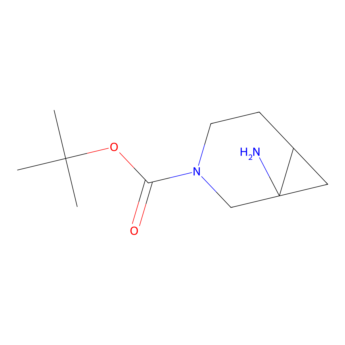 tert-Butyl 1-amino-3-azabicyclo[4.1.0]heptane-3-carboxylate molecular structure, CAS 1250993-33-9