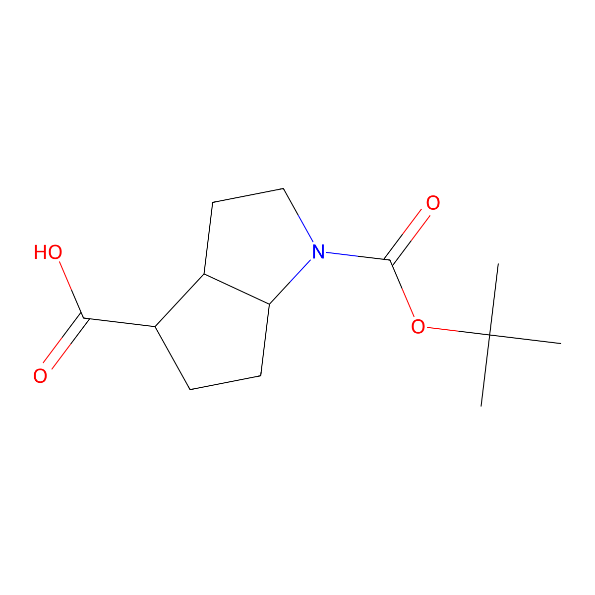 1-(tert-Butoxycarbonyl)octahydrocyclopenta[b]pyrrole-4-carboxylic acid molecular structure, CAS 1250993-97-5
