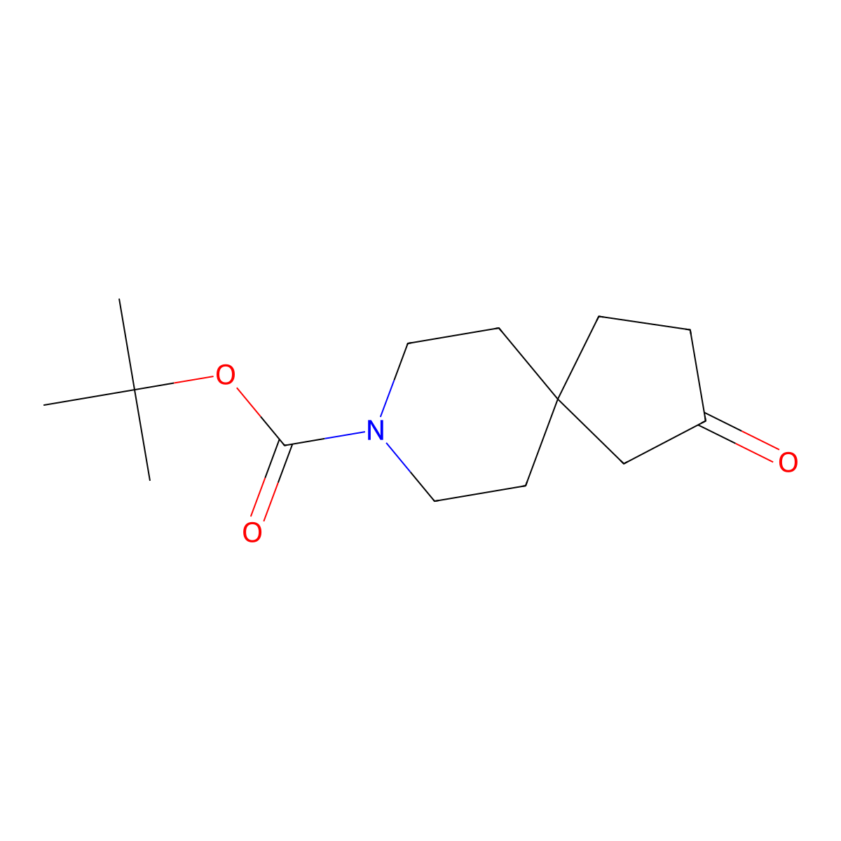 Tert-butyl 2-oxo-8-azaspiro(4.5)decane-8-carboxylate molecular structure, CAS 1250994-14-9