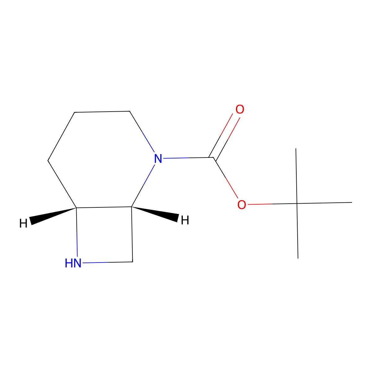 Tert-butyl cis-2,7-diazabicyclo[4.2.0]octane-2-carboxylate molecular structure, CAS 1250994-58-1