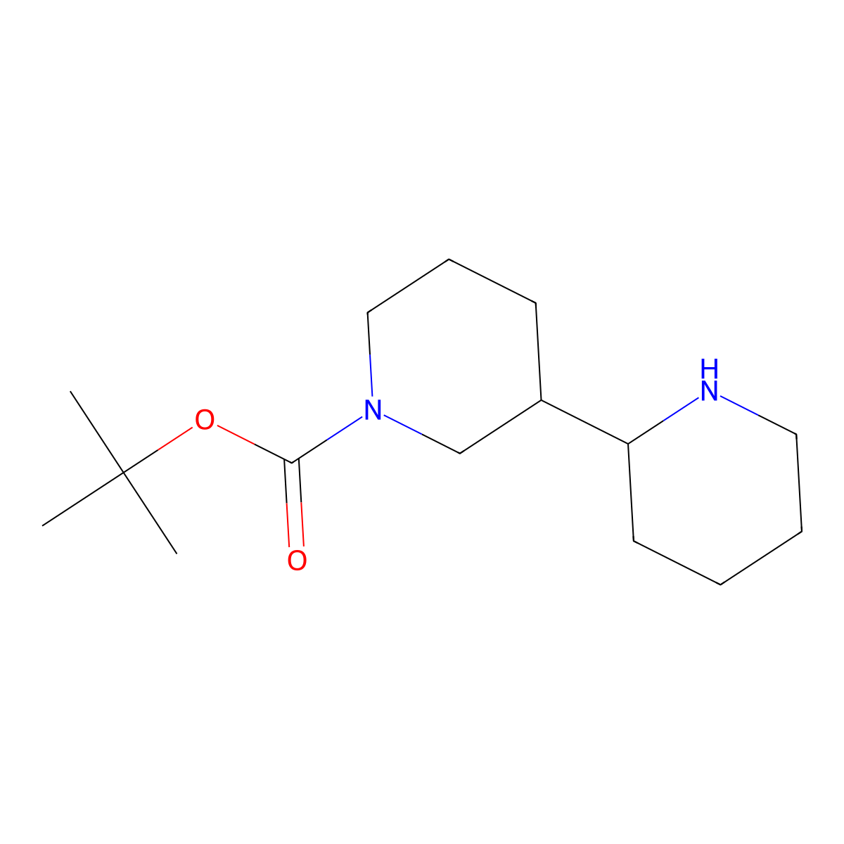 tert-Butyl [2,3'-bipiperidine]-1'-carboxylate molecular structure, CAS 1250996-04-3