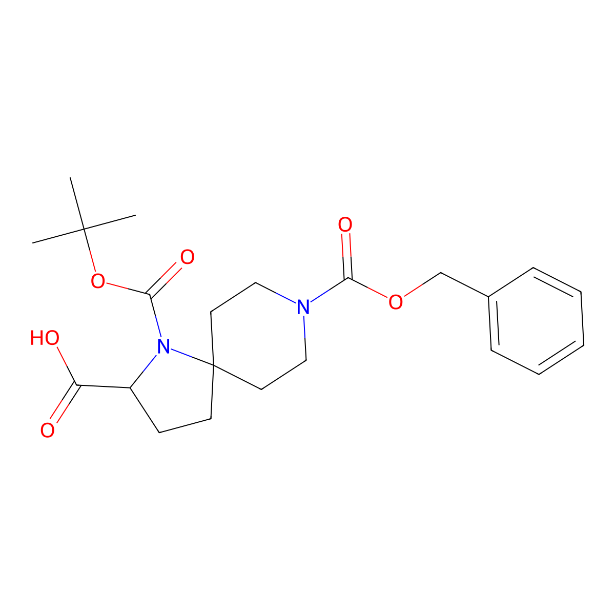8-(Benzyloxycarbonyl)-1-(Tert-Butoxycarbonyl)-1,8-Diazaspiro[4.5]Decane-2-Carboxylic Acid molecular structure, CAS 1250996-12-3