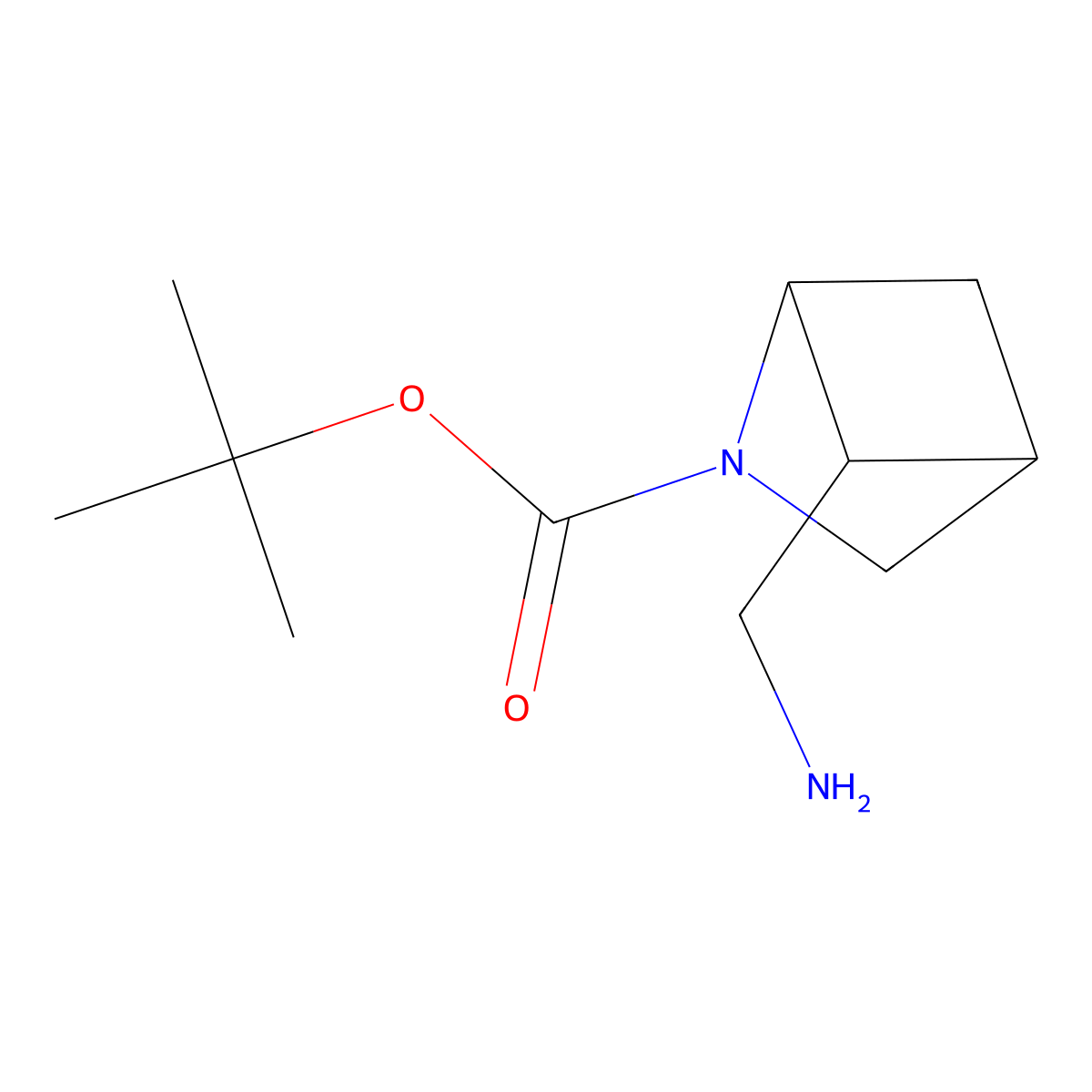 tert-Butyl 5-(aminomethyl)-2-azabicyclo[2.1.1]hexane-2-carboxylate molecular structure, CAS 1250997-01-3