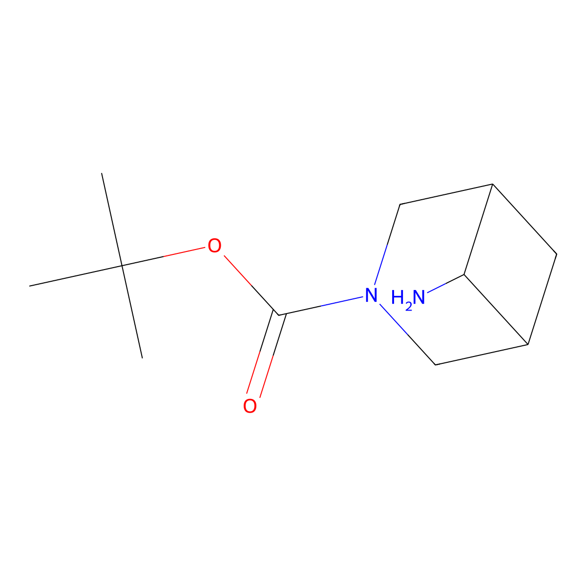 Tert-butyl 6-amino-3-azabicyclo[3.1.1]heptane-3-carboxylate molecular structure, CAS 1250997-08-0