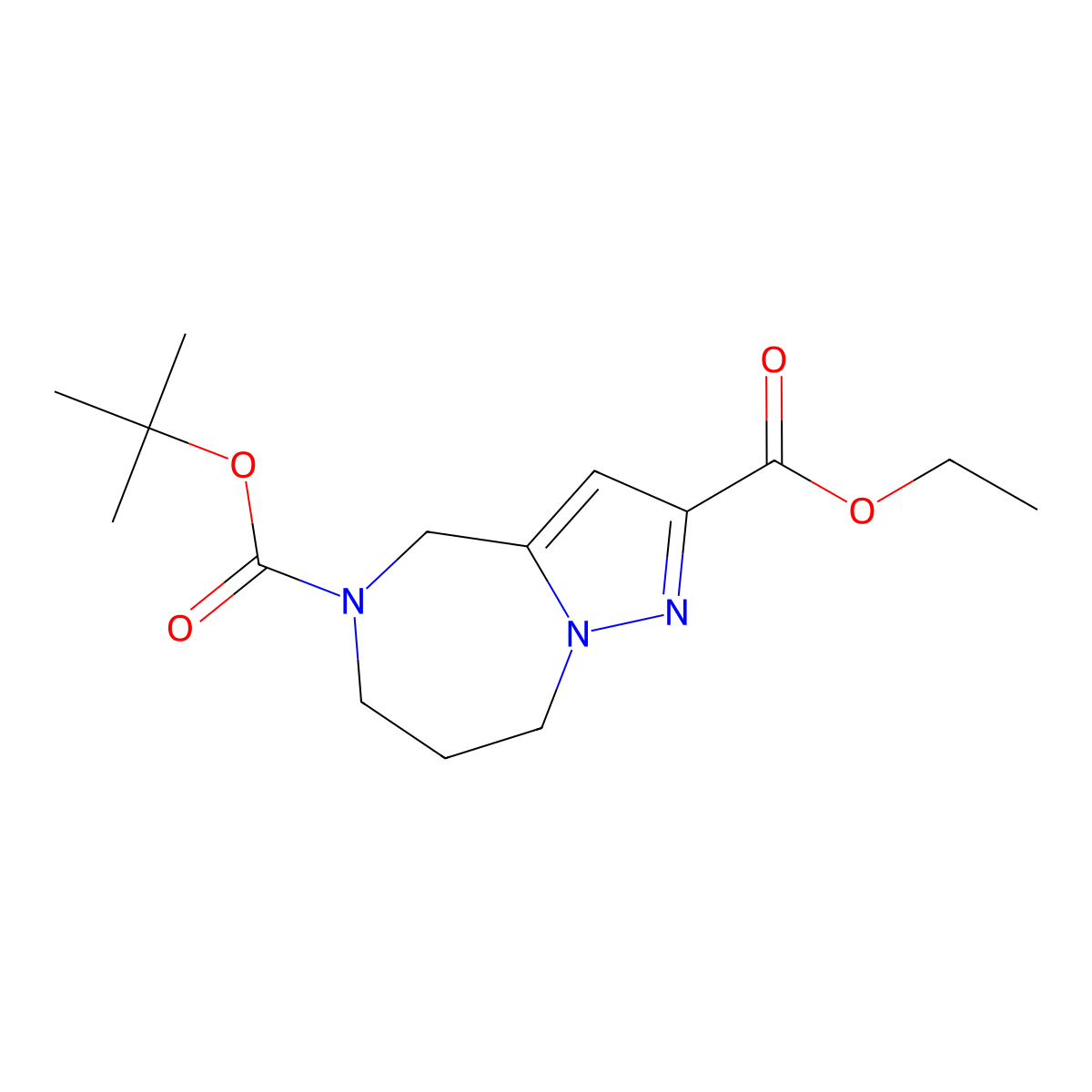 5-Tert-Butyl 2-Ethyl 7,8-Dihydro-4H-Pyrazolo[1,5-A][1,4]Diazepine-2,5(6H)-Dicarboxylate molecular structure, CAS 1250997-22-8