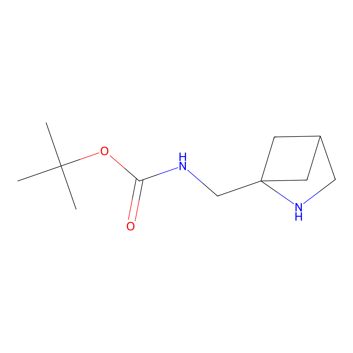 tert-butyl N-{2-azabicyclo[2.1.1]hexan-1-ylmethyl}carbamate molecular structure, CAS 1250997-46-6