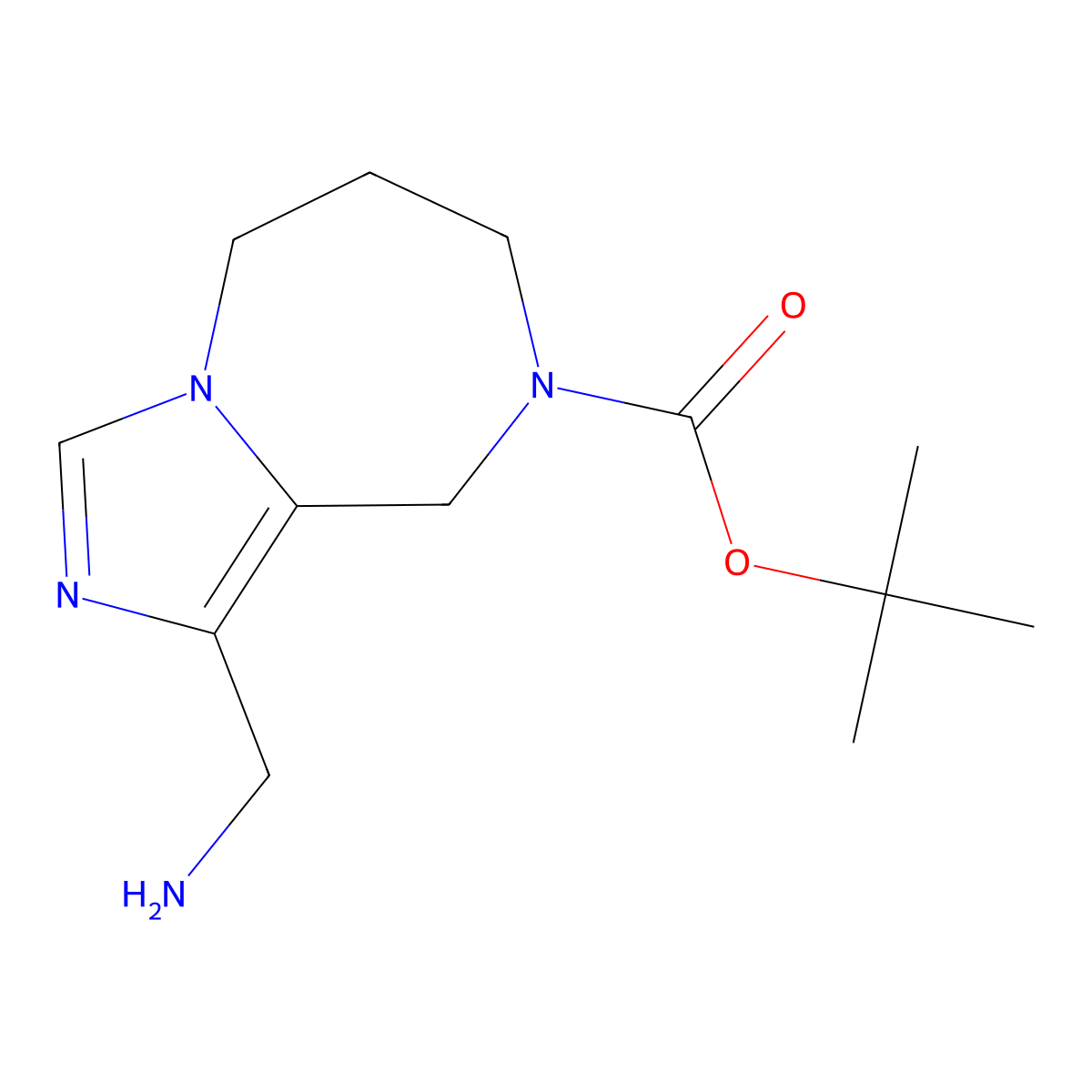 Tert-butyl 1-(aminomethyl)-5,6,7,9-tetrahydroimidazo[1,5-a][1,4]diazepine-8-carboxylate molecular structure, CAS 1250997-48-8