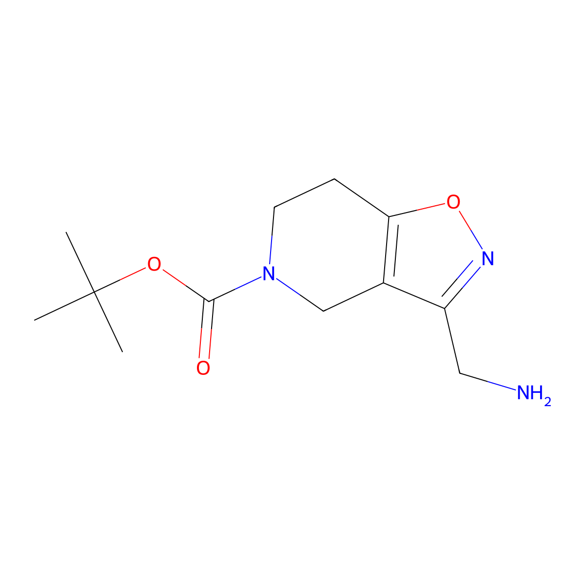 tert-Butyl 3-(aminomethyl)-6,7-dihydroisoxazolo[4,5-c]pyridine-5(4H)-carboxylate molecular structure, CAS 1250997-56-8