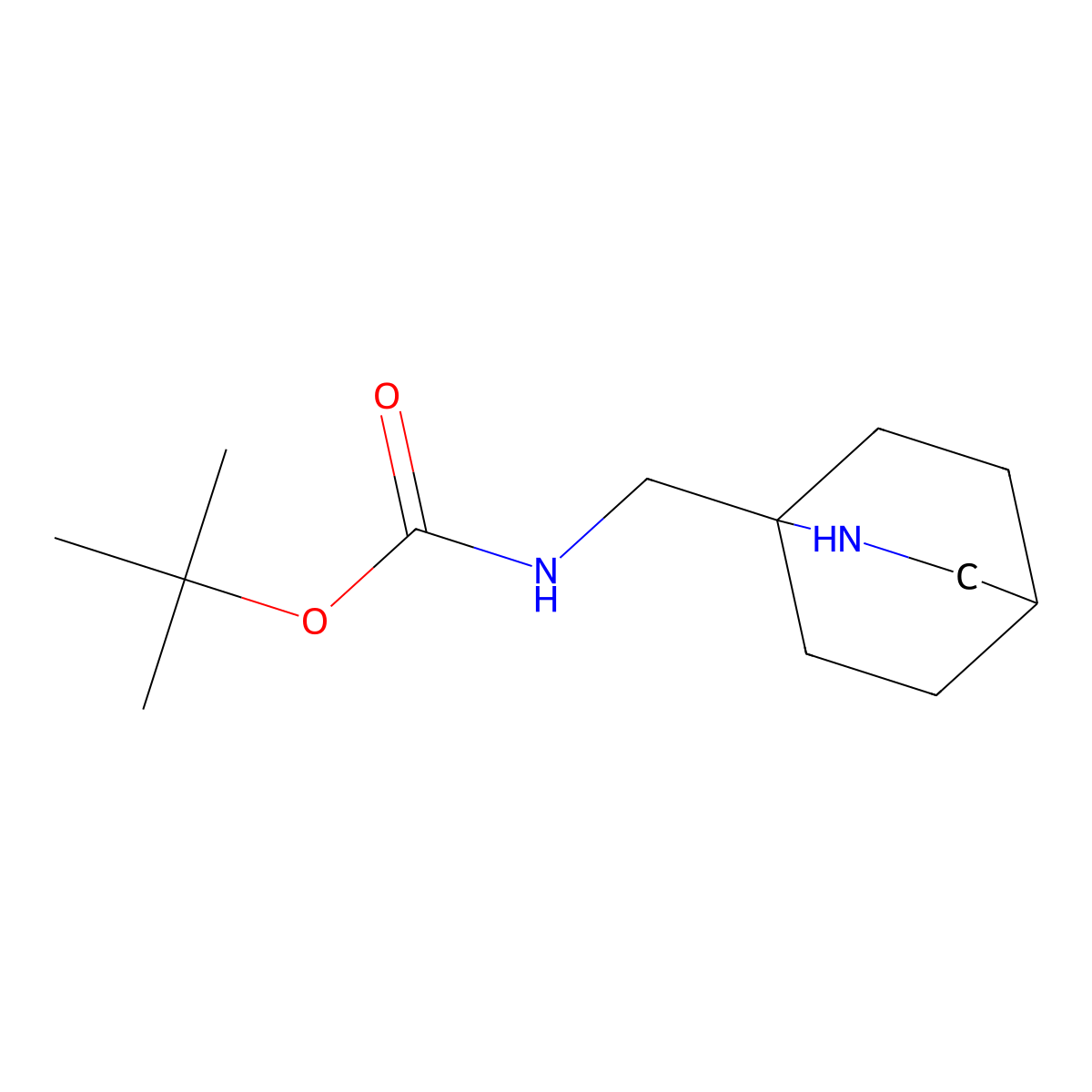tert-butyl N-({2-azabicyclo[2.2.2]octan-1-yl}methyl)carbamate molecular structure, CAS 1250997-76-2