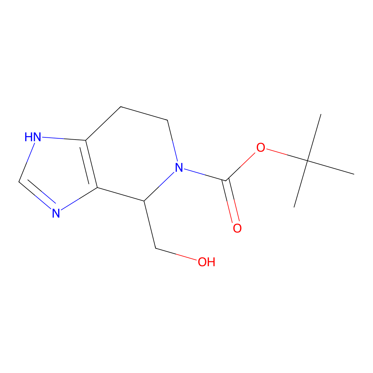 4-Hydroxymethyl-1,4,6,7-Tetrahydro-Imidazo[4,5-C]Pyridine-5-Carboxylic Acid Tert-Butyl Ester molecular structure, CAS 1250997-79-5